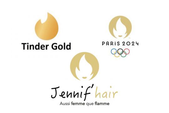 Deux exemples de détournement du logo des JO de Paris 2024