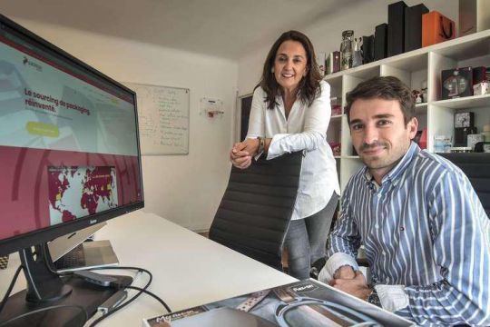 Corinne Loustalet et Thomas Othax, co-dirigeants de Packitoo (64).