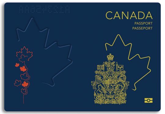 Couverture du nouveau passeport canadien