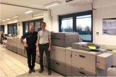 Philippe Malaval, the CEO of the Vassel printing works, and Yvan Rimet, the production manager.