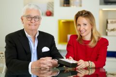 Alain Chevassus, founder of Cosfibel and Marie Sermadiras, CEO of the group