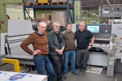 Vianney Duhoo (CEO Faonnables Hauts-de-France), Lionel Mrel (Heidelberg), Grgory Cavrot (associate) and David Labitte (massicotie)