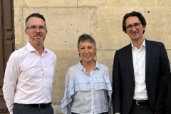 Gilles Fouquet, new President of the Heidelberg Foundation France, Chantal Aboudeine and Cai von Rumohr, President Heidelberg F
