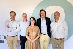 P. Geers, CFO of Graphius; B. De Bie, CEO of A. De Bie; L. Artoos, CEO of Artoos; D. Geers, CEO of Graphius; W. V. de Weyngaert, Product Manager at A.