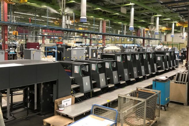 B.Pack's Speedmaster in the Heidelberg centre in Wiesloch-Walldorf before shipment.